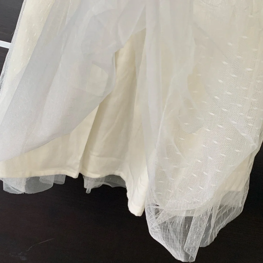Calvin Klein Girls Denim and Tulle Dress